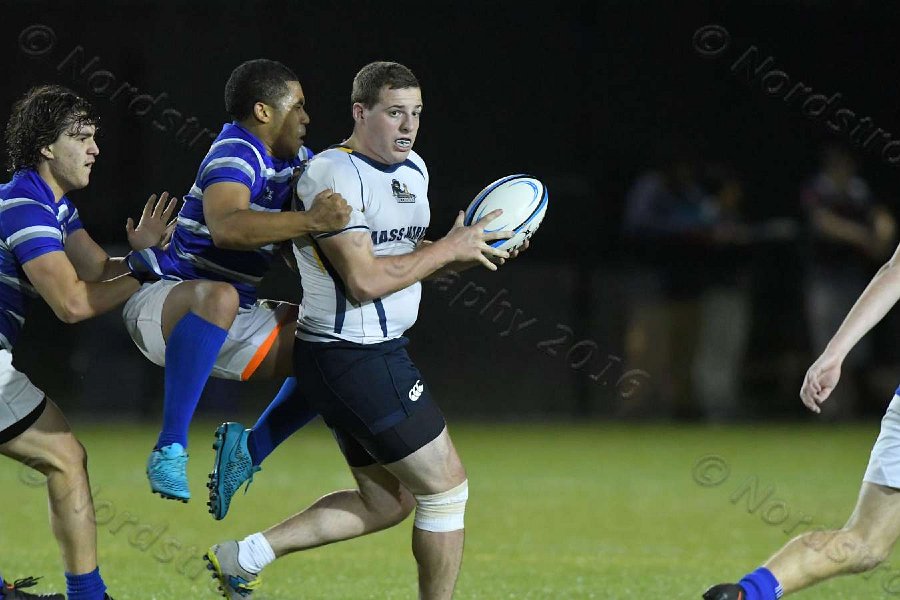 Wheaton Men\'s Rugby vs Mass Maritime.  Photo by Keith Nordstrom